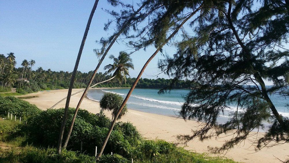 Secluded tropical bay near Dickwella on Sri Lanka's south coast